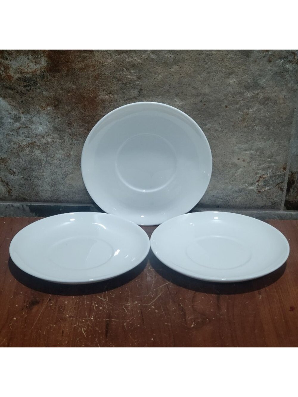 Vintage Susie Cooper Fine Bone China Saucer Plate Set of 3 Wedgwood England